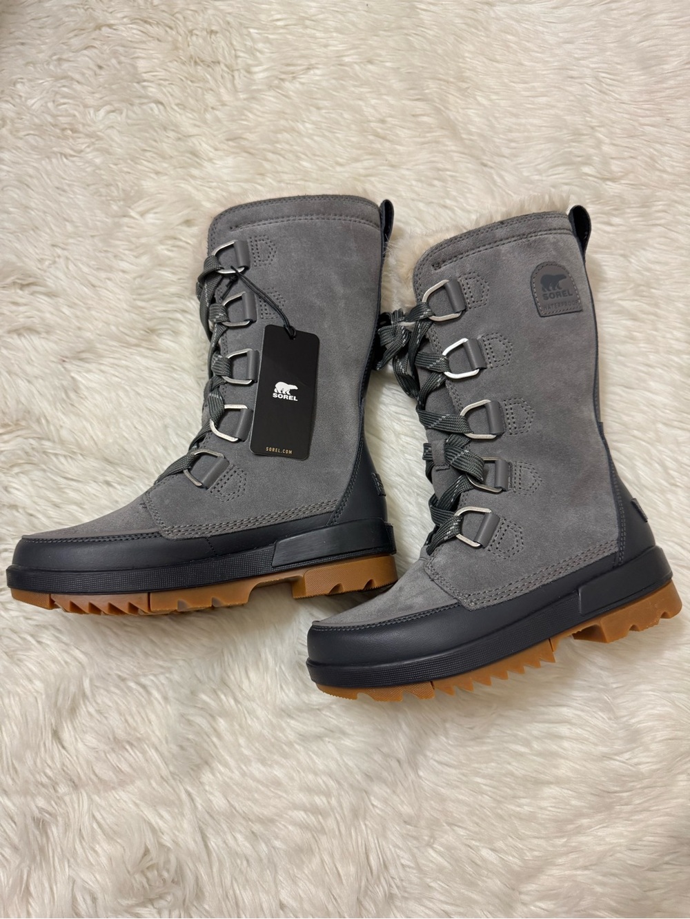 Sorel Tivoli IV Tall Womens Sz 5.5 Quarry Gray Waterproof Winter Snow Boots New